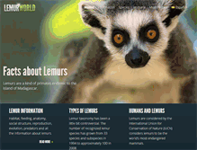 Tablet Screenshot of lemurworld.com